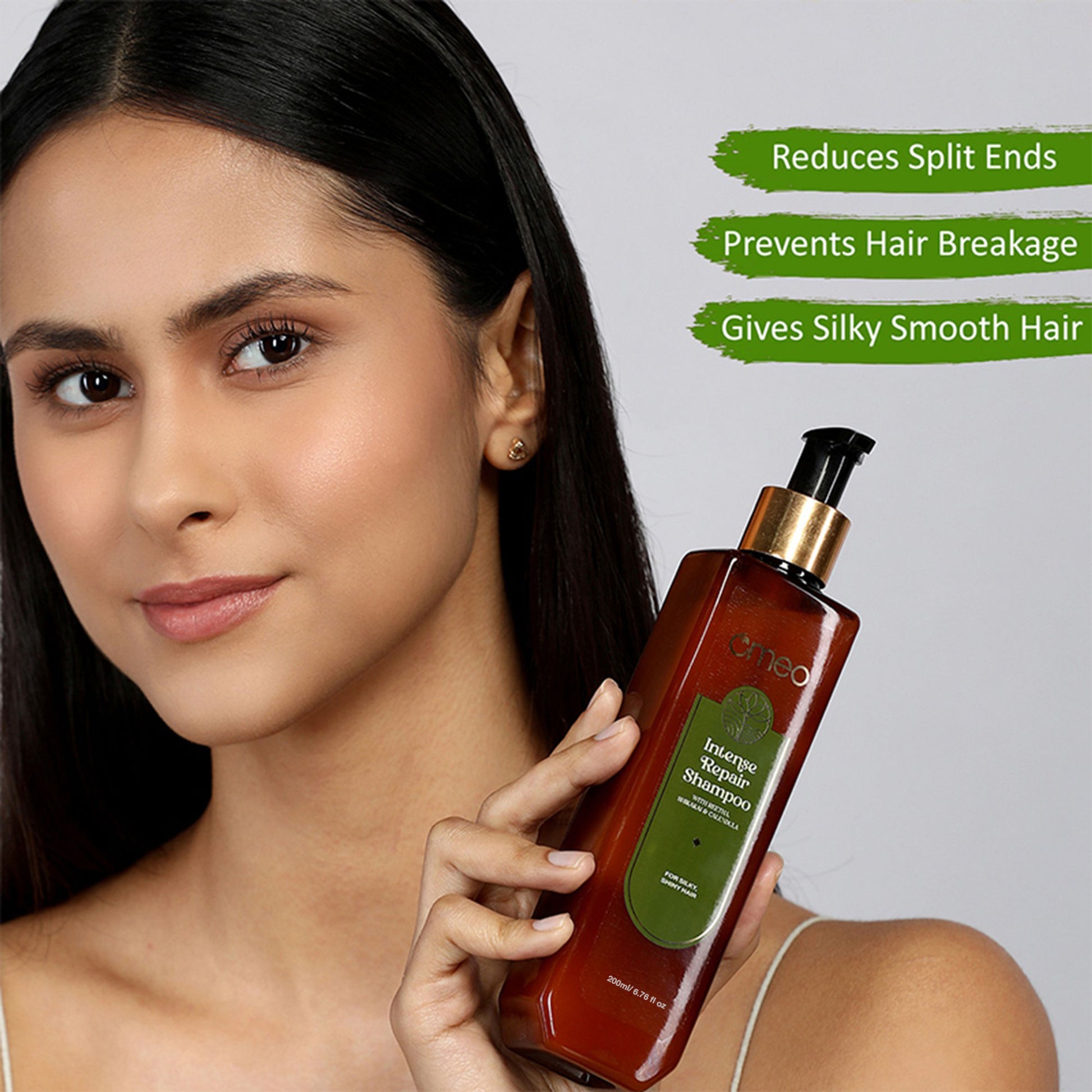 Omeo Intense Repair Shampoo With Reetha & Shikakai - Daily Use, Gentle Cleansing, Shine & Silky Hair