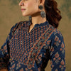 Dhiyona IE Ethnic Motifs Printed Pure Cotton Kurta With Trousers