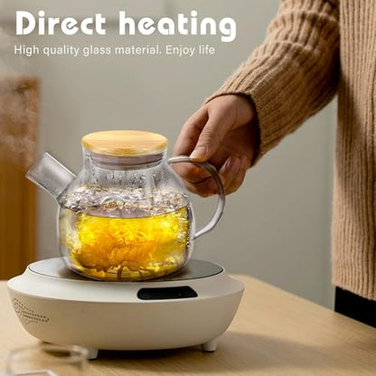Jinelza Glass Teapot Stovetop Safe 1000ml