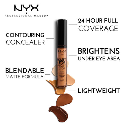 NYX Professional Makeup Can't Stop Won't Stop Contour Concealer - Medium Olive - Medium Olive