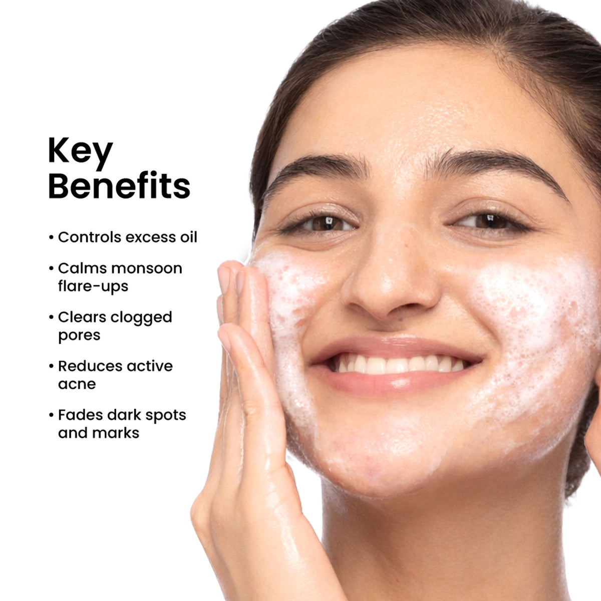 Foxtale Oil & Acne Control Face Wash With 2% Salicylic Acid & Cica, For Clear, Oil Free & Calm Skin
