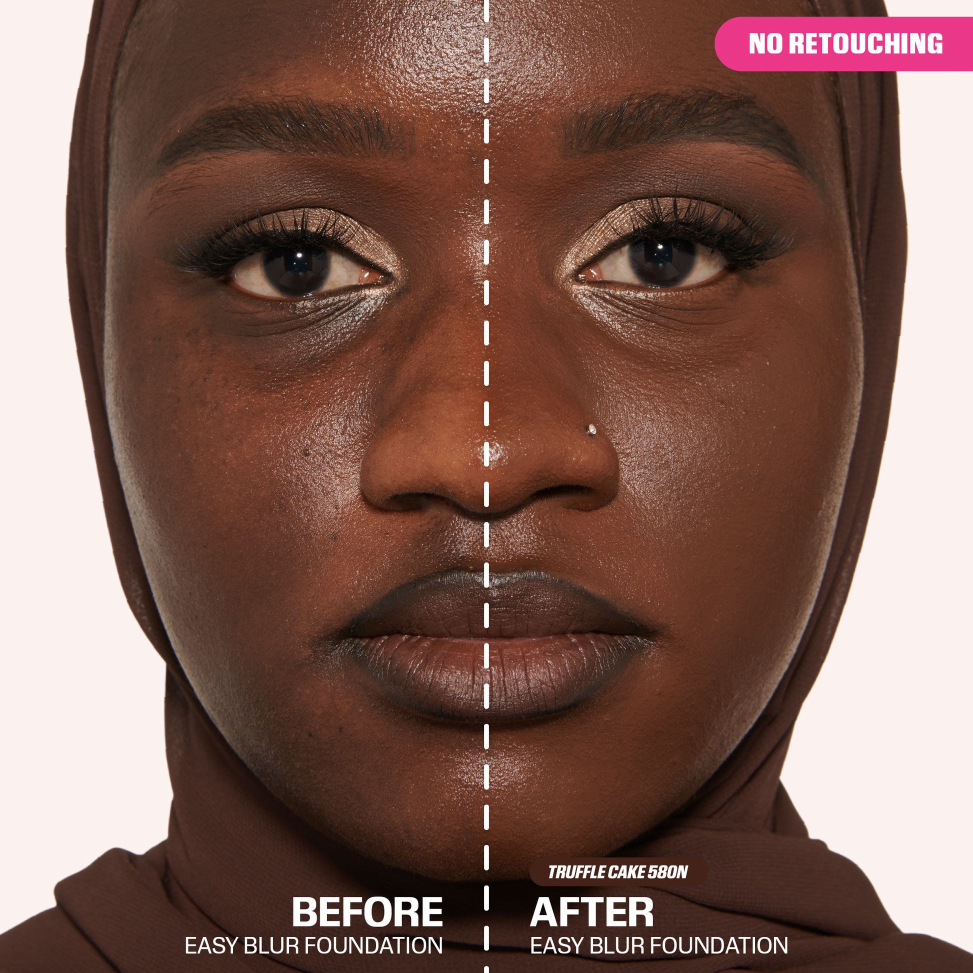 Easy Blur Natural Airbrush Foundation with Niacinamide - Truffle Cake 580N