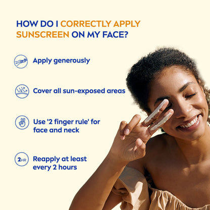 NIVEA Sun Sensitive Skin SPF 50 Sunscreen, Ultra Matte, No White Cast, Instant UV Protection