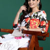 Dhiyona IE Women Floral Printed Regular Kurta with Trousers