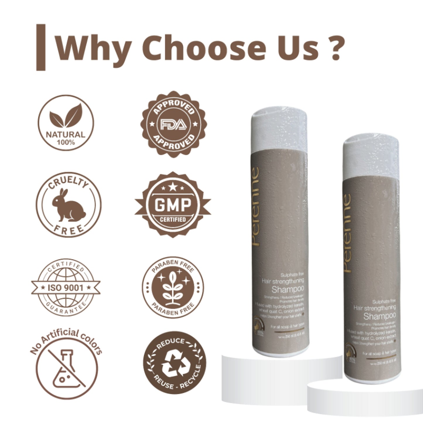 Perenne Sulphate Free Hair Strengthening Shampoo