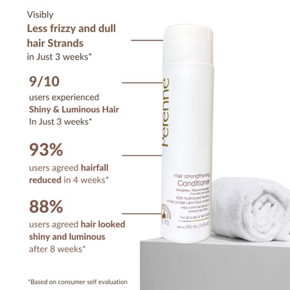 Perenne Hair Strengthening Conditioner With Hydrolyzed Keratin And Wheat Protein