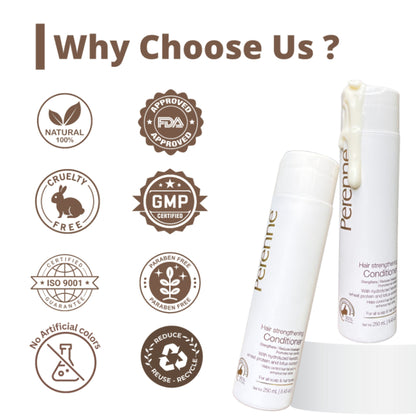 Perenne Hair Strengthening Conditioner With Hydrolyzed Keratin And Wheat Protein
