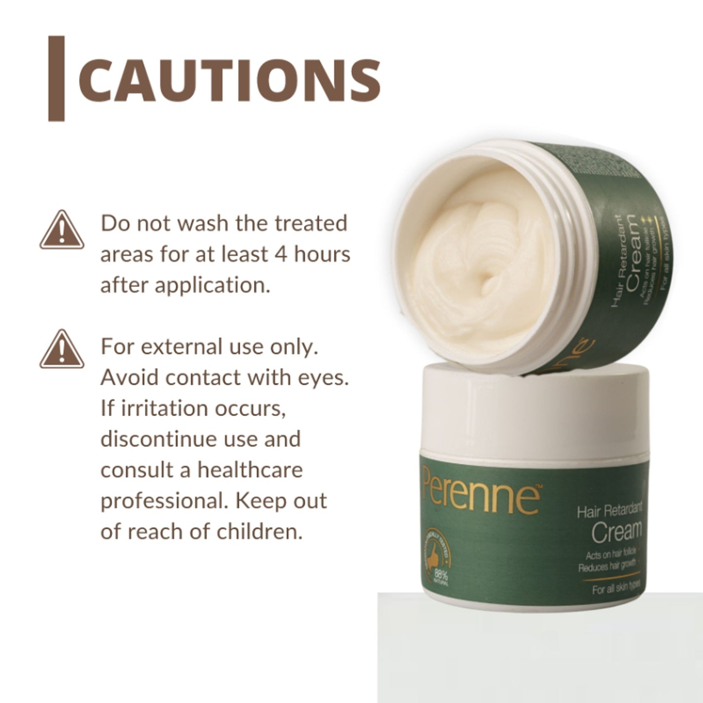 Perenne Hair Retardant Cream for Reducing Facial And Body Hair