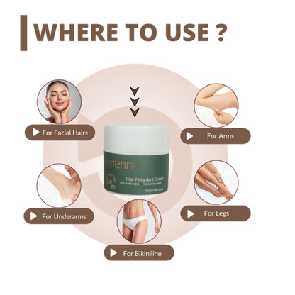 Perenne Hair Retardant Cream for Reducing Facial And Body Hair