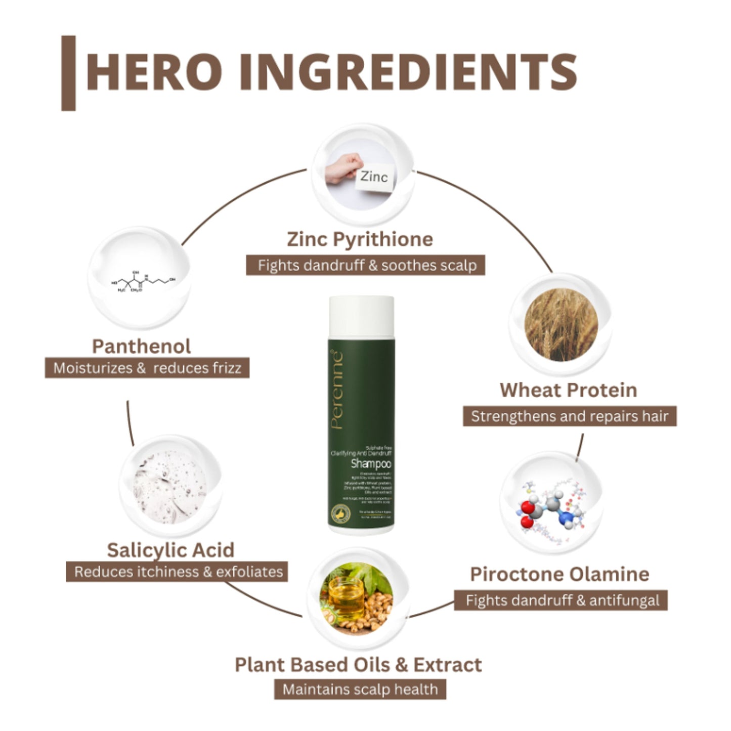 Perenne Sulphate Free Clarifying Anti Dandruff Shampoo