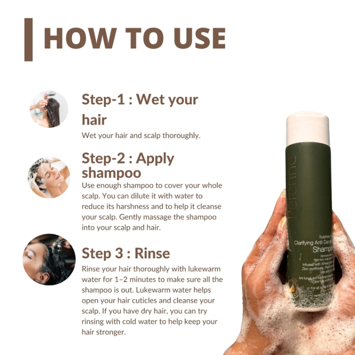 Perenne Sulphate Free Clarifying Anti Dandruff Shampoo