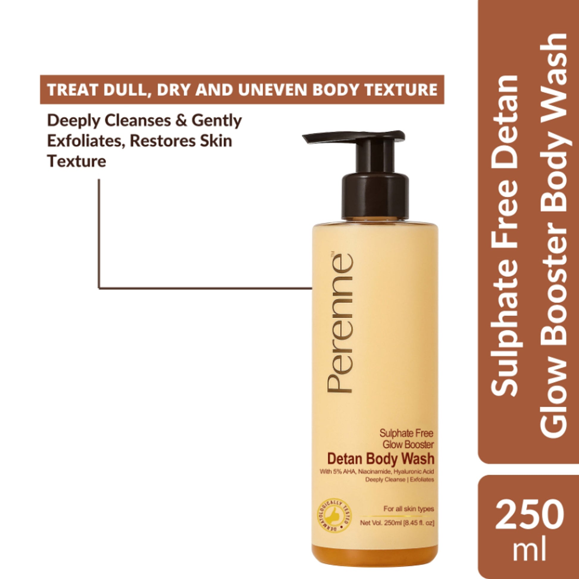 Perenne Sulphate Free Glow Booster Detan Body Wash