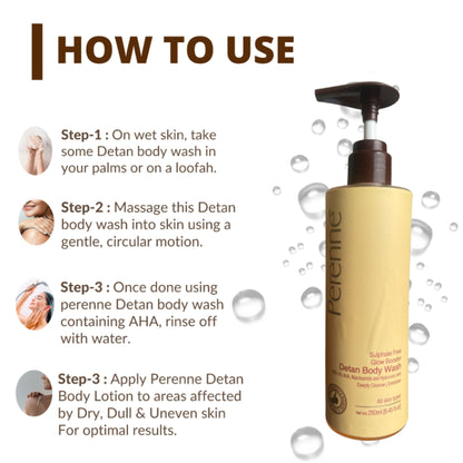 Perenne Sulphate Free Glow Booster Detan Body Wash