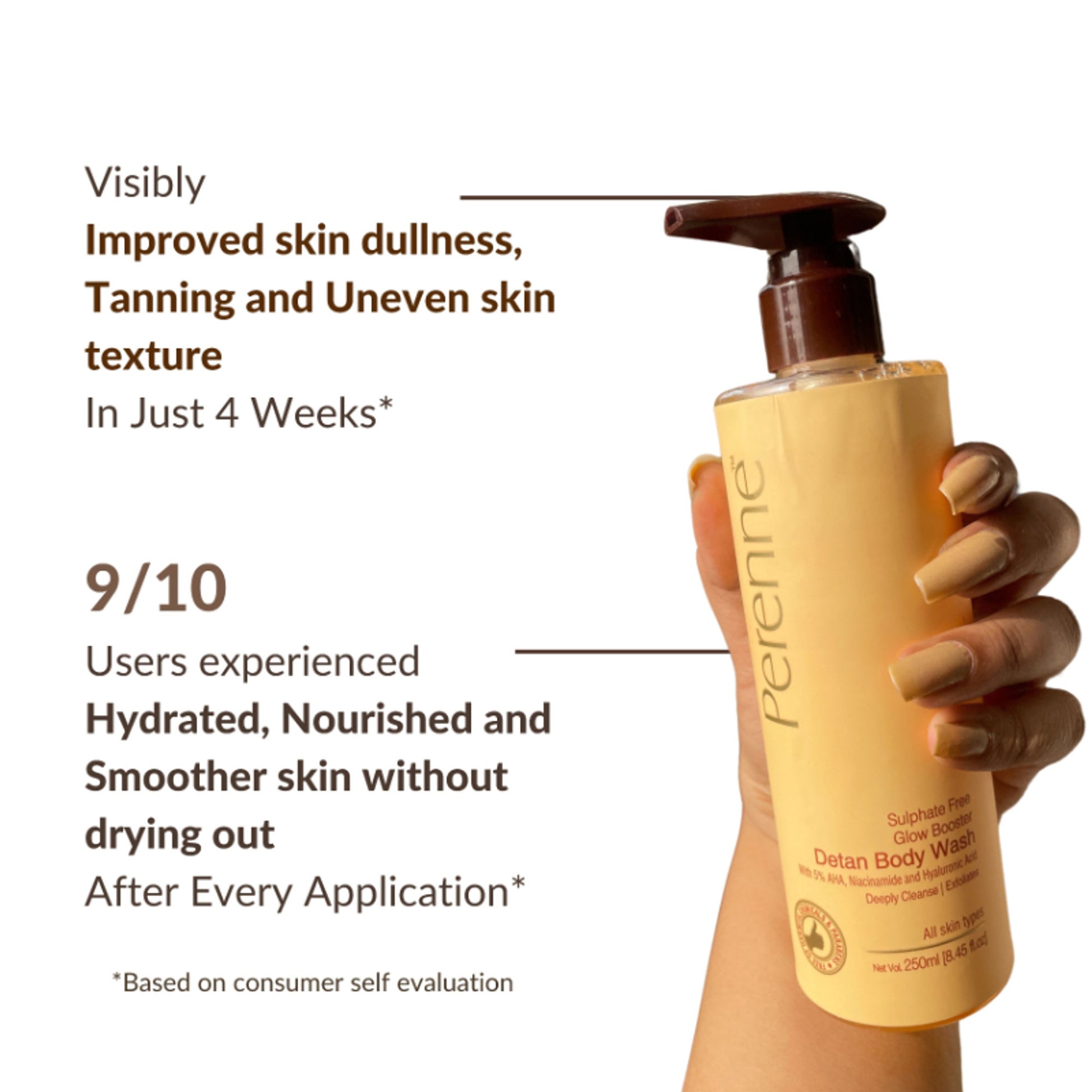 Perenne Sulphate Free Glow Booster Detan Body Wash