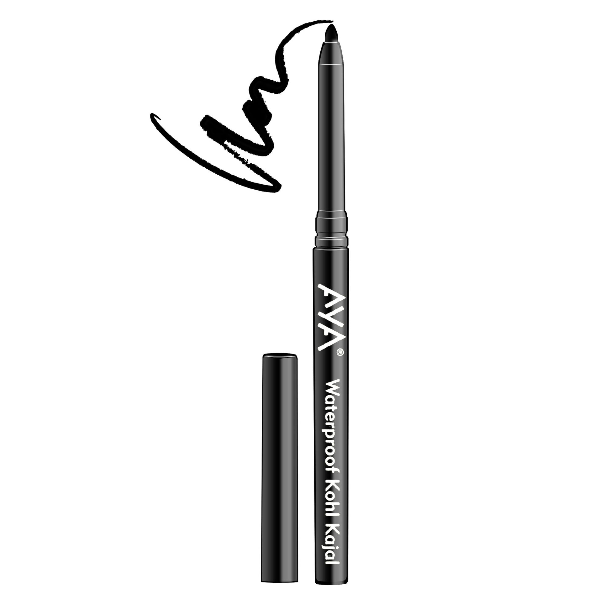 AYA Waterproof Eyeliner + Jet Black Kohl Kajal - 