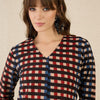 Dhiyona IE Geometric Printed Shirt Collar Pure Cotton Straight Kurta With Trnousers