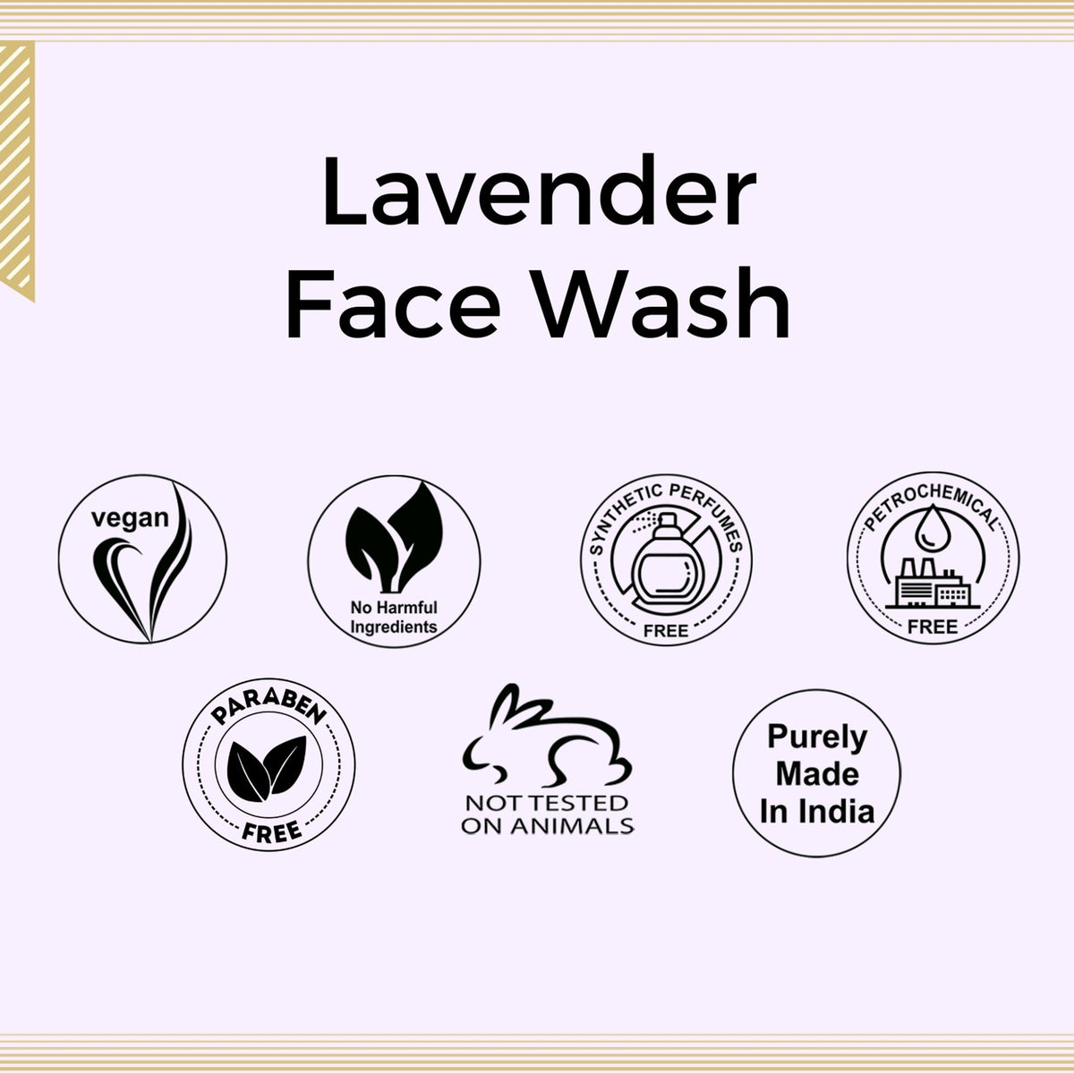 Aroma Treasures Lavender Face Wash bottle with lavender flowers and natural ingredients, gentle skincare for clean, refreshed skin.