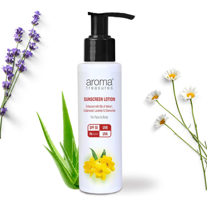 Aroma Treasures Sunscreen Lotion SPF 50 PA+++ UVB UVA