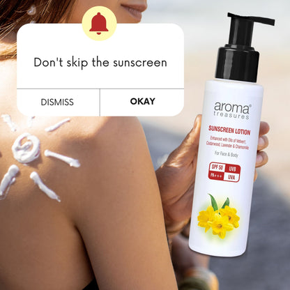 Aroma Treasures Sunscreen Lotion SPF 50 PA+++ UVB UVA
