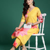 Dhiyona IE Women Floral Printed Regular Kurta with Trousers
