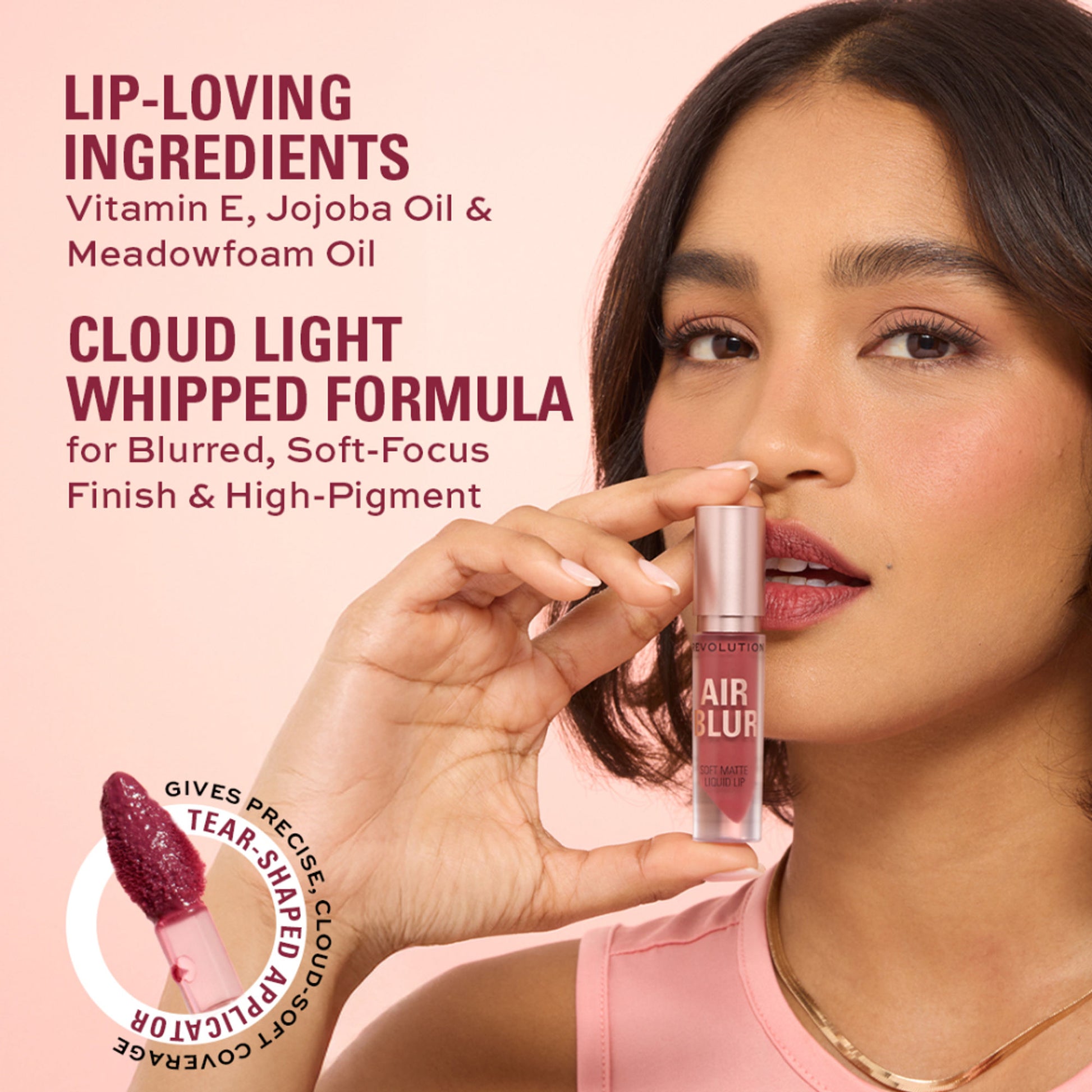 Makeup Revolution Air Blur Matte Liquid Lipstick - Ballet