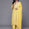 Dhiyona VA Women's Regular Thread Work Kurta with Trousers & With Dupatta