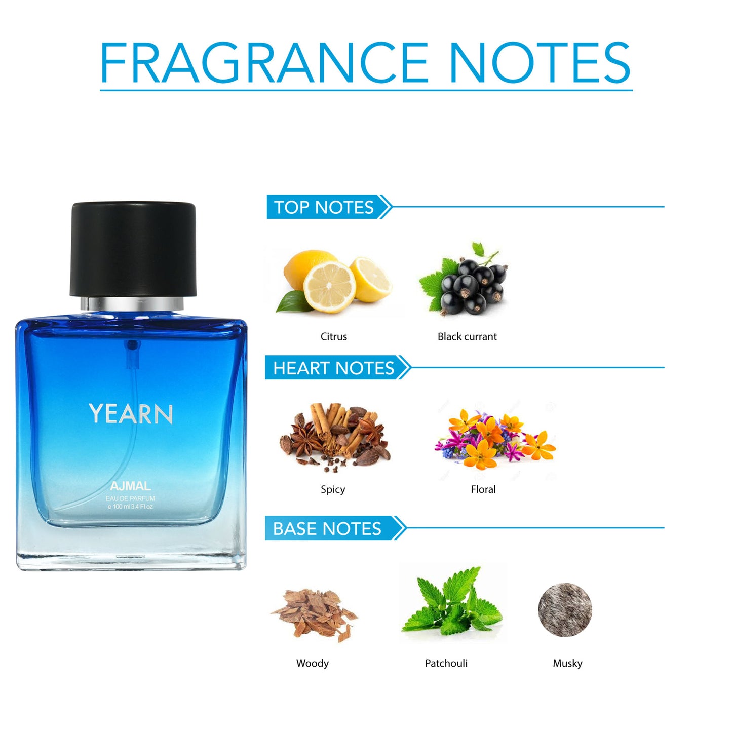 Ajmal India Yearn Eau De Parfum Aquatic for Men