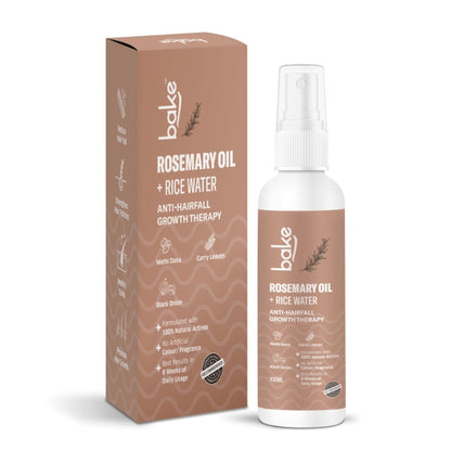 BAKE Rosemary + Rice Water Hair Growth Therapy For Hair Fall & Strengthen Hair Follicles