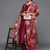 Indyancart VA Women's Yoke Design Sequinned Chanderi Silk Kurta With Trousers & Dupatta
