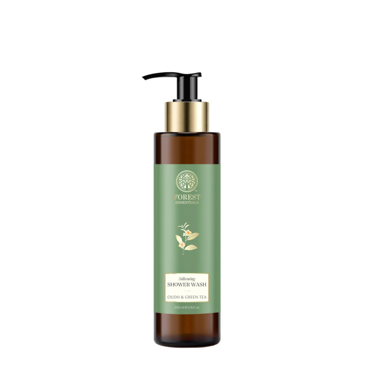 Forest Essentials Silkening Shower Wash - Oudh & Green Tea