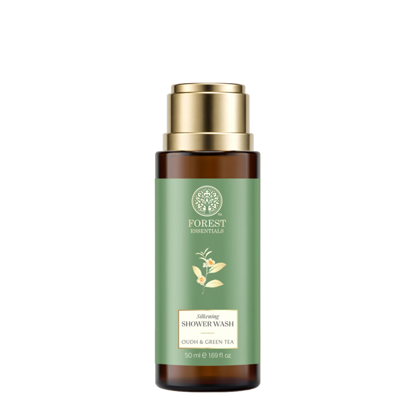 Forest Essentials Silkening Shower Wash - Oudh & Green Tea