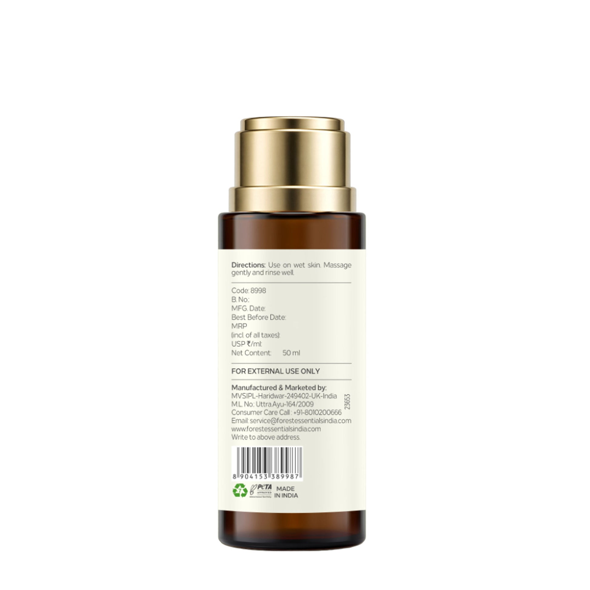 Forest Essentials Silkening Shower Wash - Oudh & Green Tea