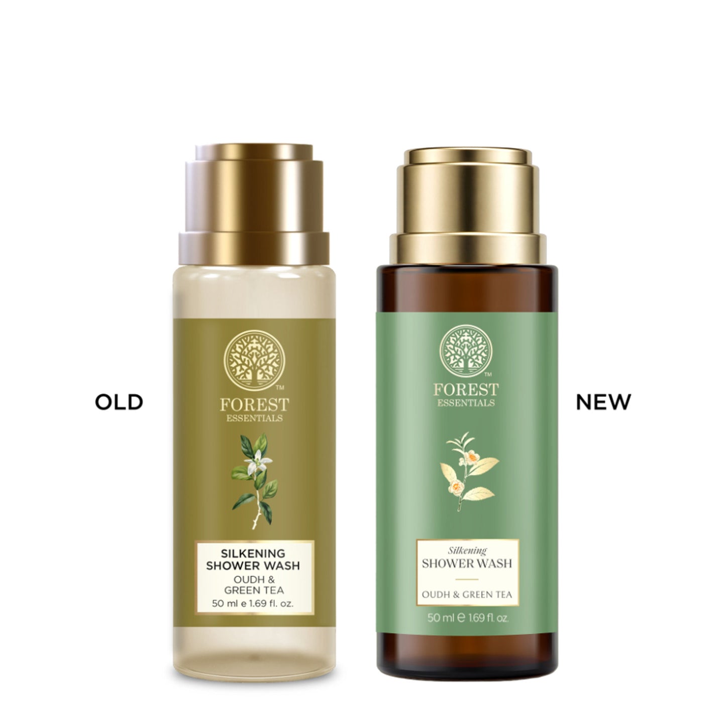Forest Essentials Silkening Shower Wash - Oudh & Green Tea