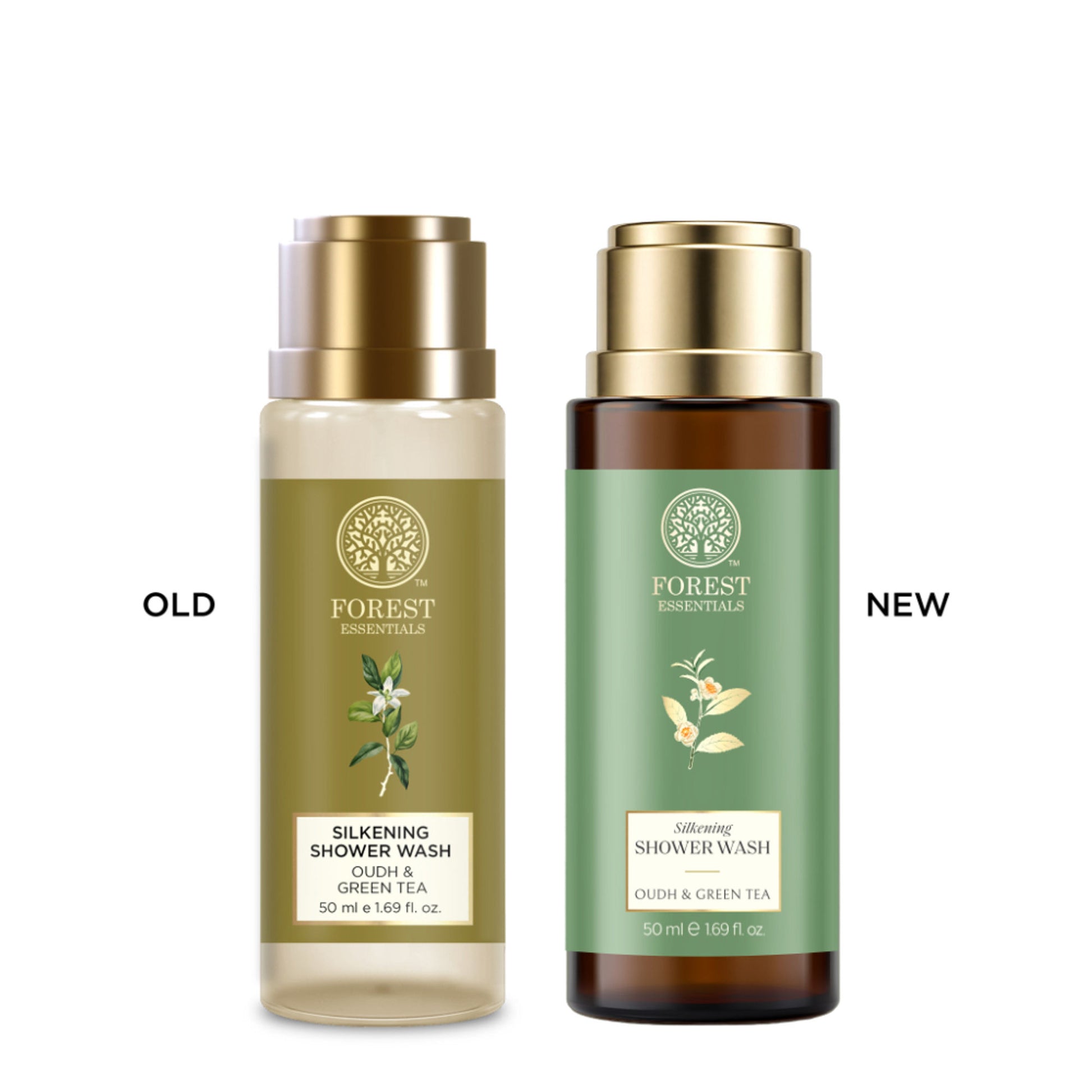 Forest Essentials Silkening Shower Wash - Oudh & Green Tea