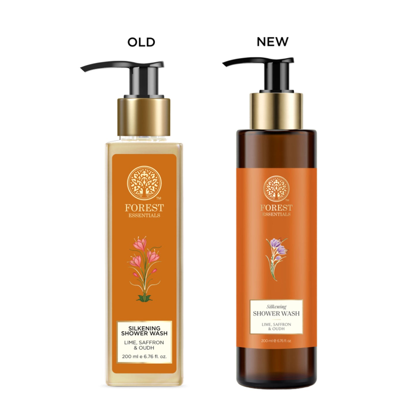 Forest Essentials Silkening Lime Saffron & Oudh Natural Shower Wash