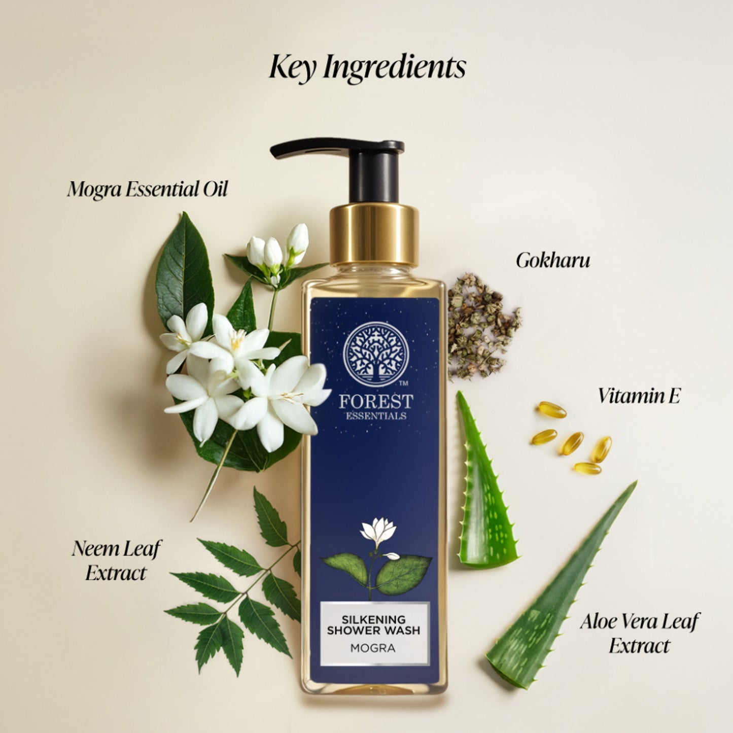 Forest Essentials Silkening Shower Wash Mogra