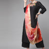 Dhiyona IE Classic Black And Peach Embroidered Kurta Set