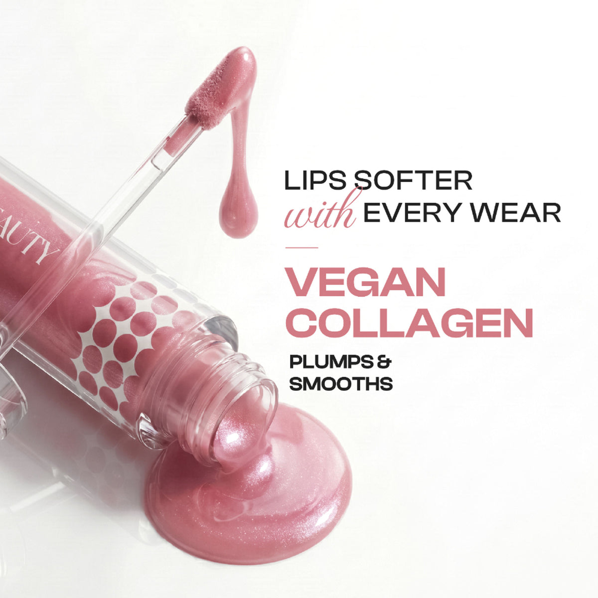 Dream Beauty Solace Lip Gloss in Selene shade, glossy lip product with smooth application and shiny finish.
