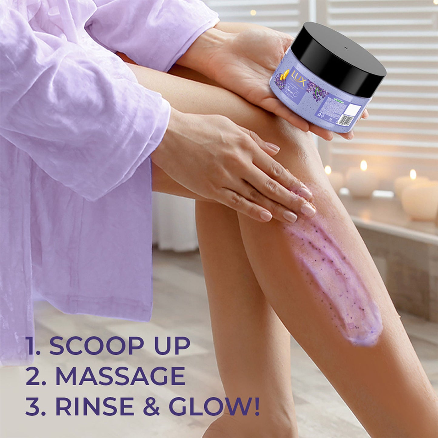 Lux Essence Of Himalayas Lavender & Vitamin C Body Scrub