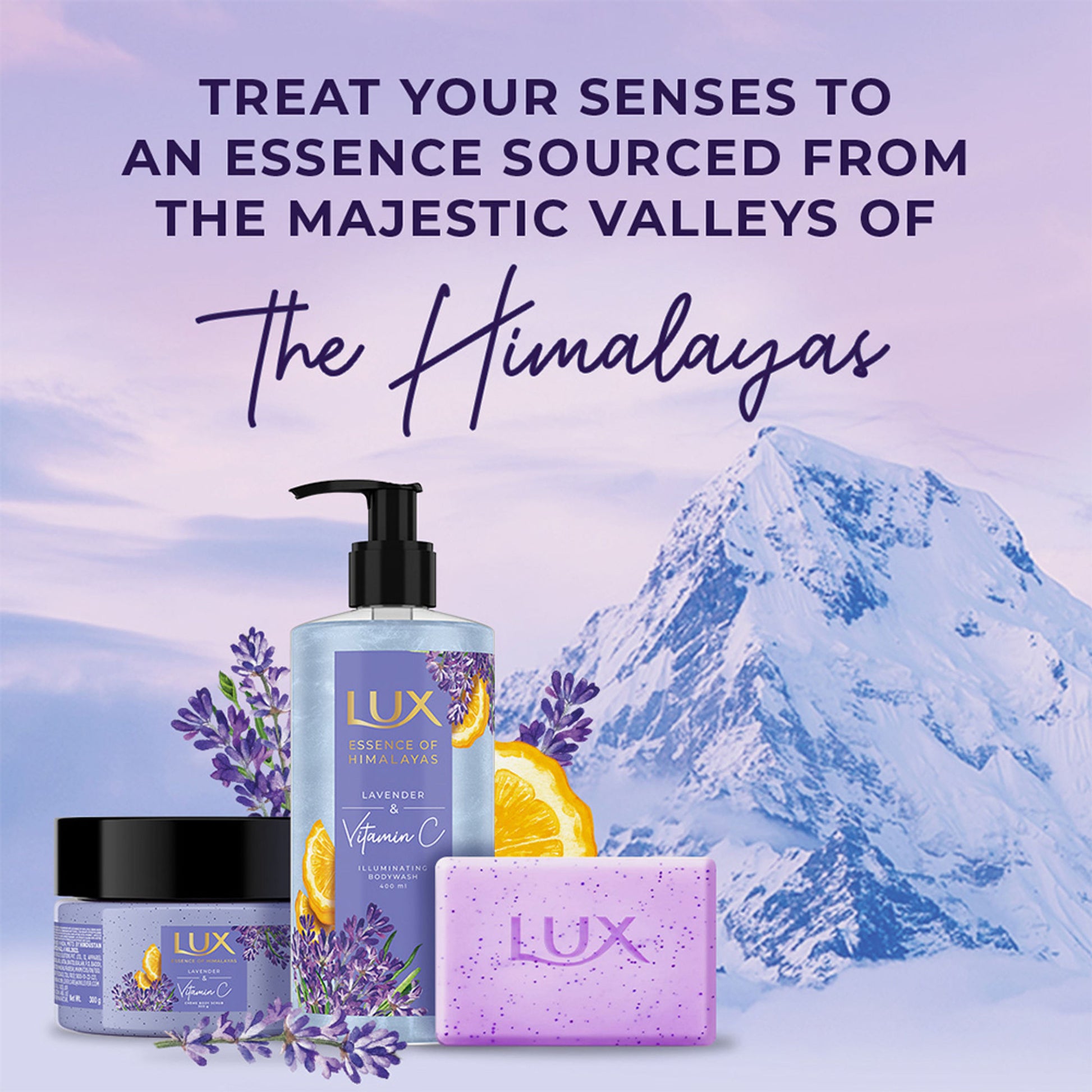Lux Essence Of Himalayas Lavender & Vitamin C Body Scrub