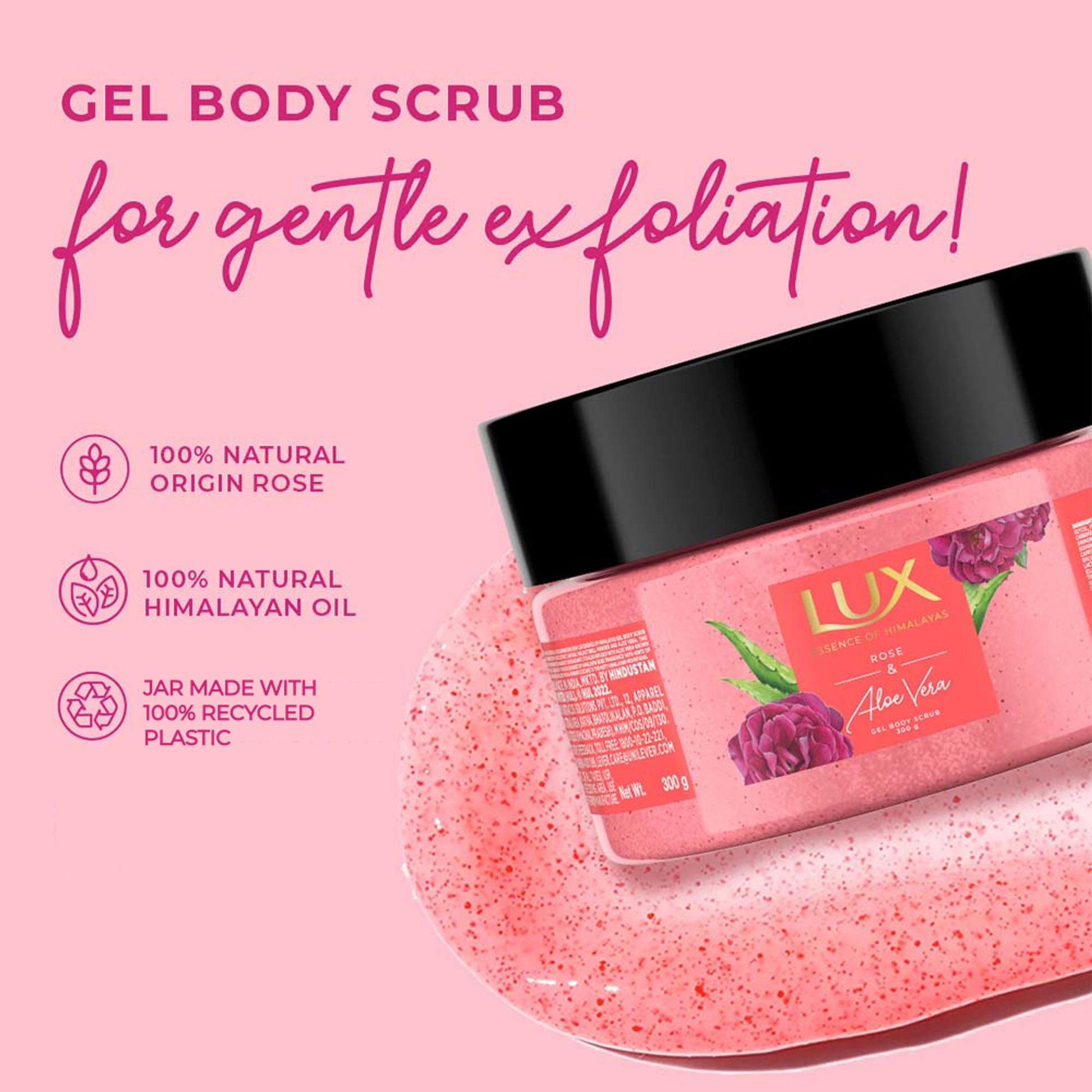 Lux Essence Of Himalayas Rose & Aloe Vera Body Scrub