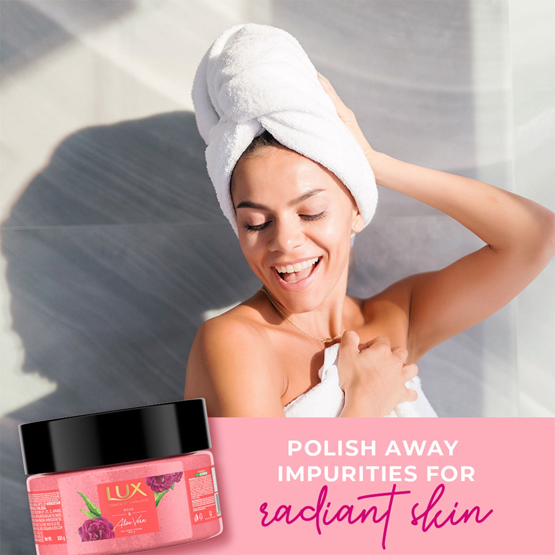 Lux Essence Of Himalayas Rose & Aloe Vera Body Scrub