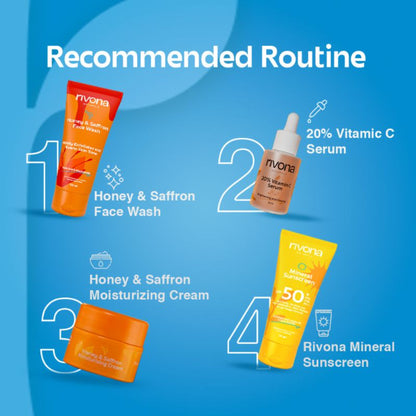 Rivona Naturals Mineral Sunscreen SPF 50 PA+++ Non-Sticky And No White Cast For All Skin Types