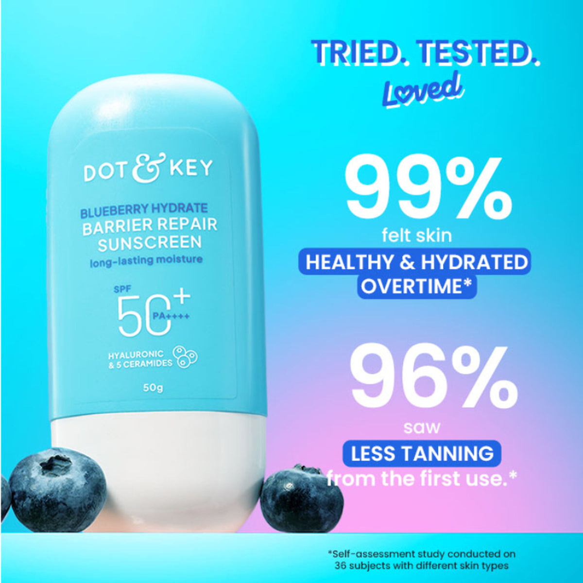 Dot & Key Blueberry Hydrate Barrier Repair Sunscreen SPF 50+ PA++++ In-Vivo Tested
