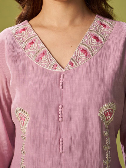 Women Floral Embroidered Kurta with Trousers & Dupatta