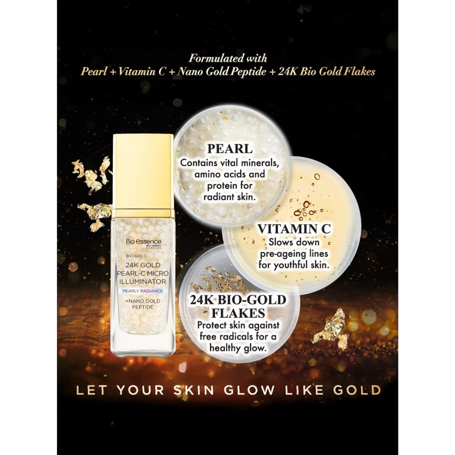 Bio-essence Bio -Gold 24K Gold Pearl-C Micro Illuminator