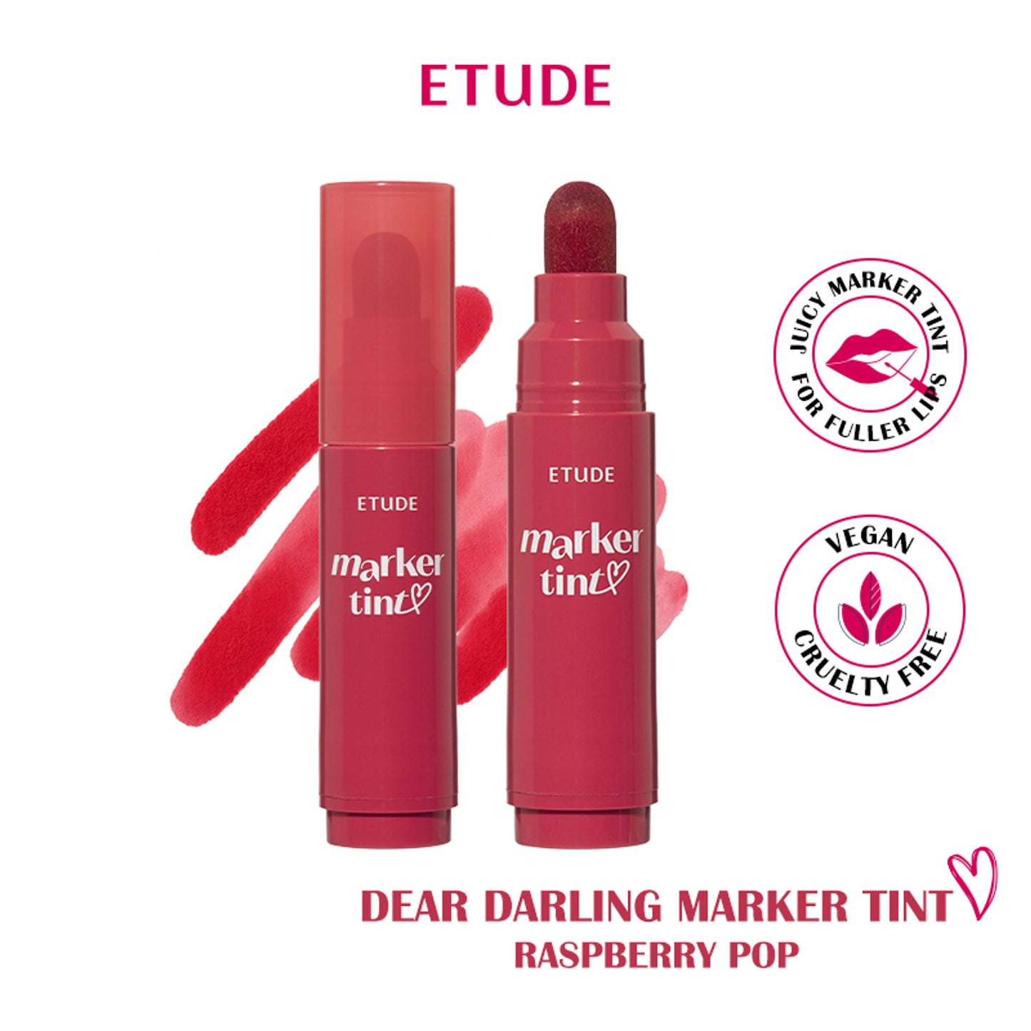 ETUDE Dear Darling Marker Tint - 01 Raspberry Pop