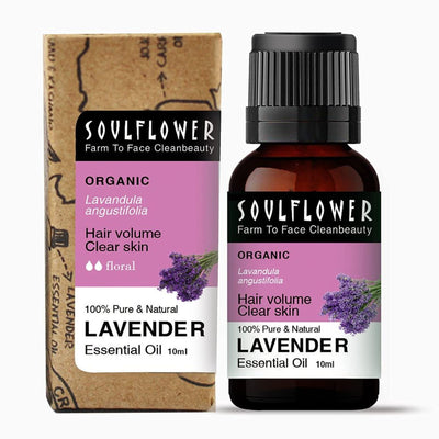 Soulflower Lavender Essential Oil for Better Sleep, Scalp Care, Healthy Skin & Relaxation