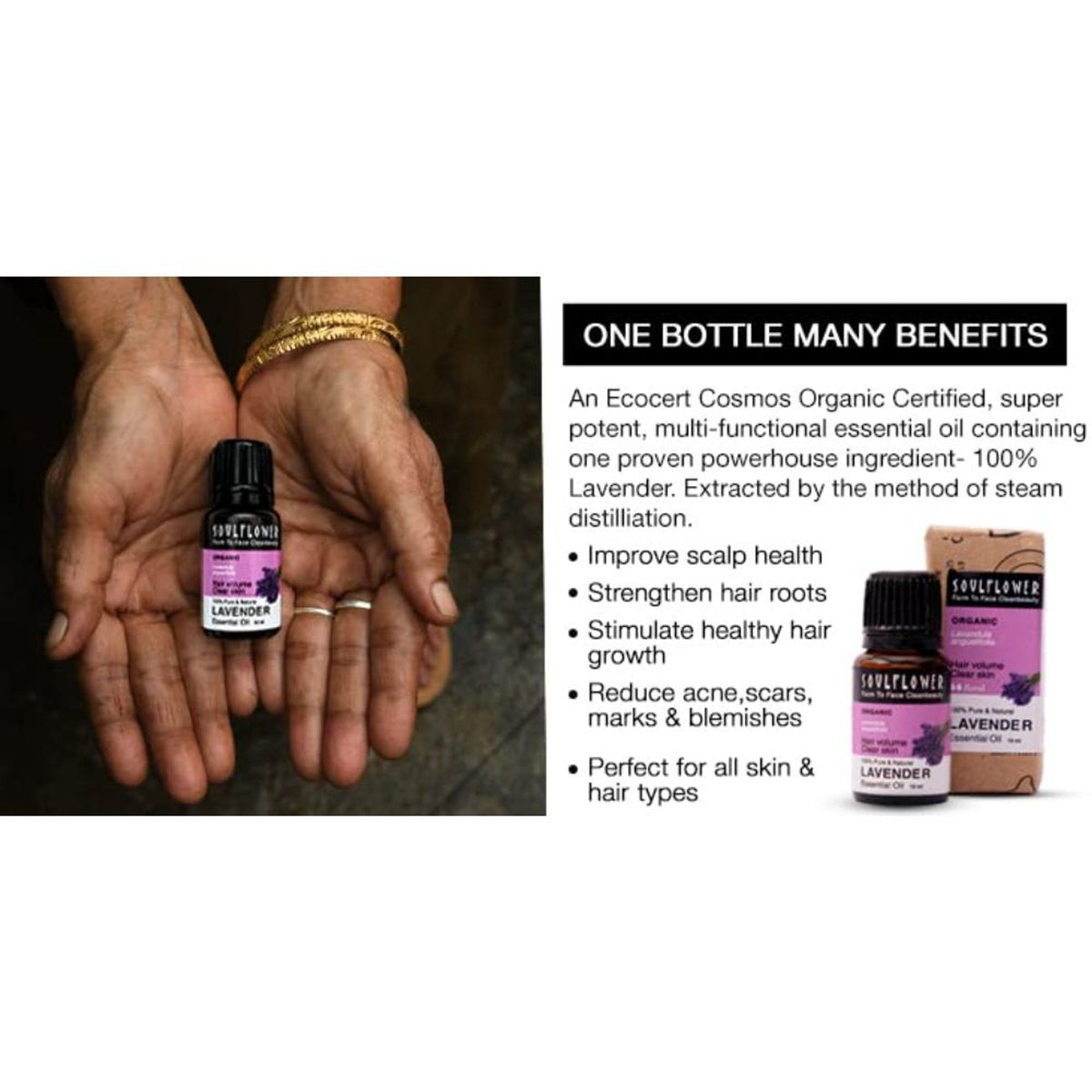 Soulflower Lavender Essential Oil for Better Sleep, Scalp Care, Healthy Skin & Relaxation