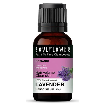 Soulflower Lavender Essential Oil for Better Sleep, Scalp Care, Healthy Skin & Relaxation